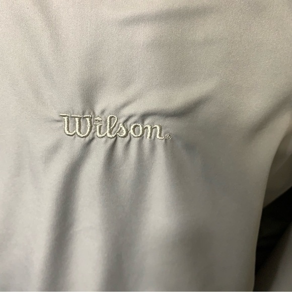 WILSON Vintage 90's Golf Tennis Windbreaker Sweater Long Sleeves Shirt Pockets L - Picture 5 of 14